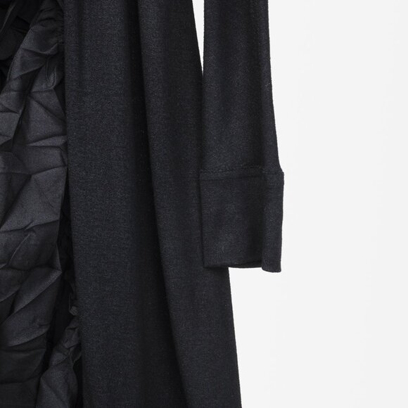 Marie Sainte Pierre Black Duster with Ruffle Edge Collar - Picture 6 of 10